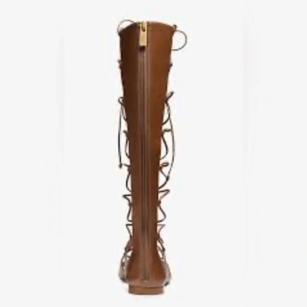 Michael Kors Birdie leather lace-up Gladiator sandals in brown  Authentic